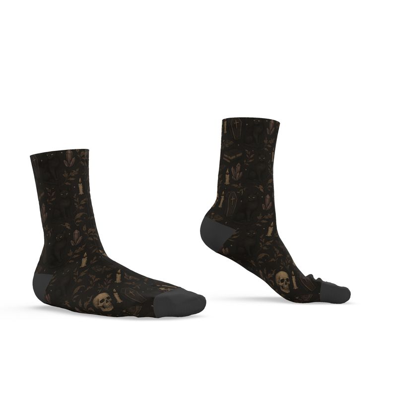 🖤 Dark Gothic Familiar – Women’s Custom Socks