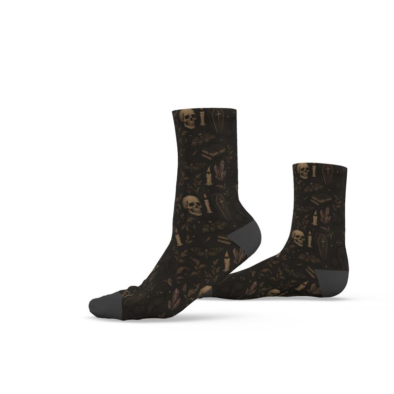 🖤 Dark Gothic Familiar – Women’s Custom Socks