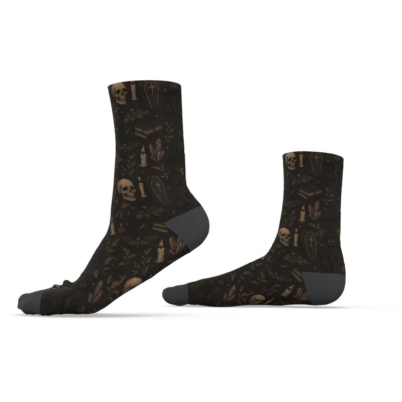 🖤 Dark Gothic Familiar – Women’s Custom Socks