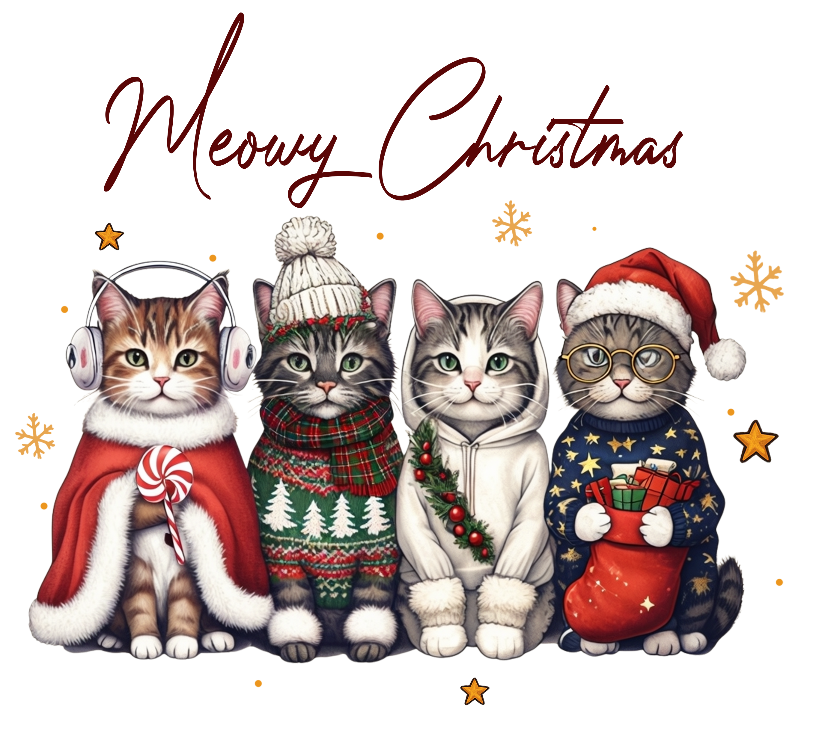 🎄 “Meowy Christmas” Bauble | Festive Cat Lovers Ornament by Armstrelle Studio