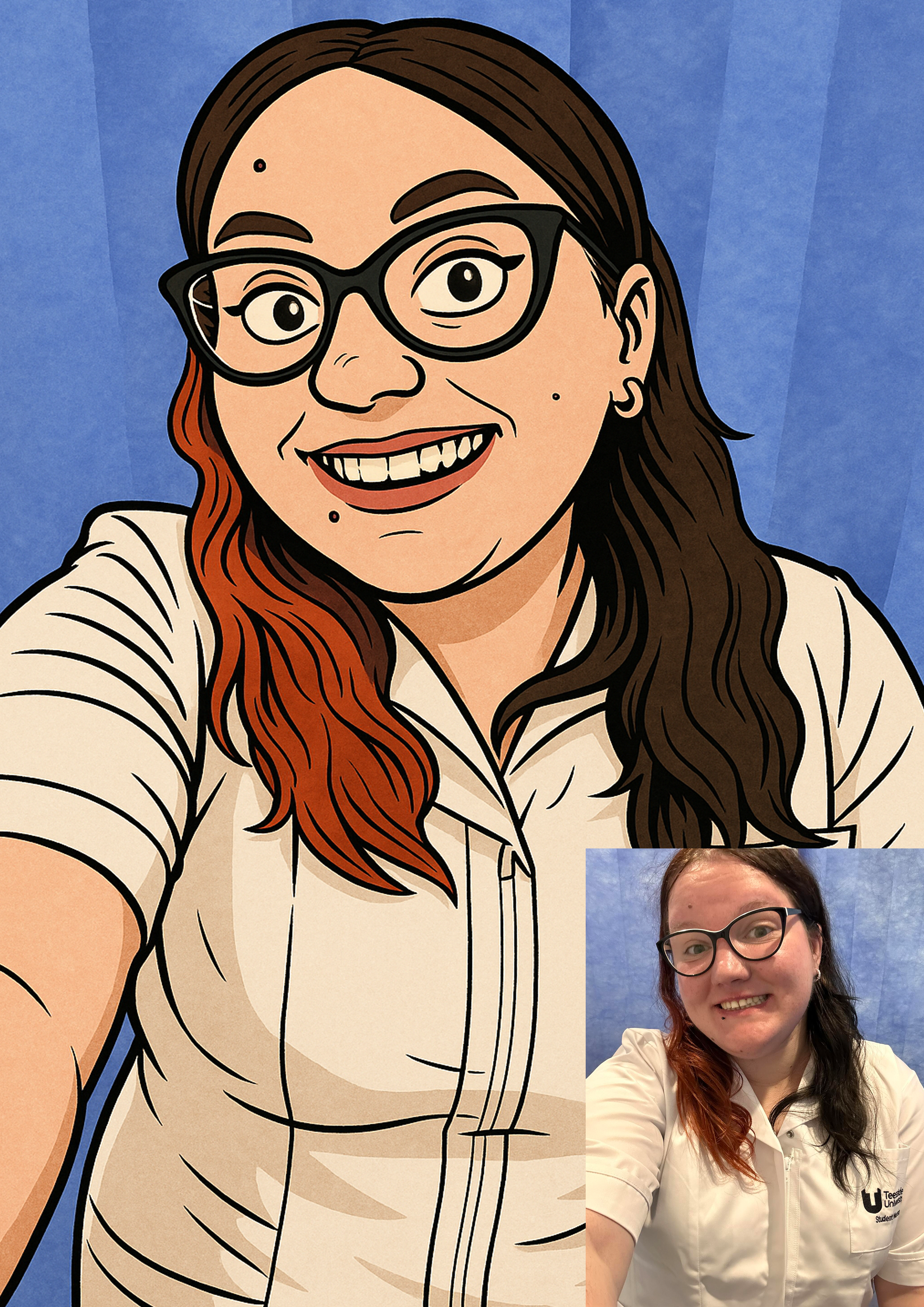 🎭 Custom Comic Style Caricature – Framed Fine Art Giclée Print